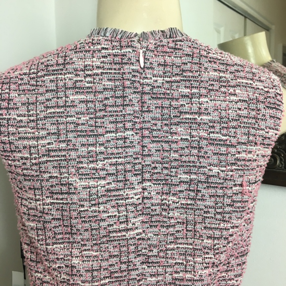 NWT! KARL LAGERFELD PARIS ROSE Tweed Sheath Dress - Picture 7 of 8